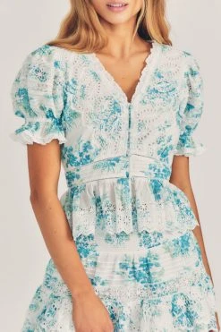 LoveShackFancy Annalee Top - MAGIC TURQUOISE Tops