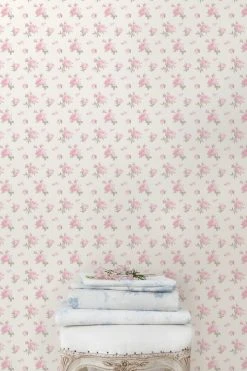 LoveShackFancy Home Decor Ikat Rose Wallpaper