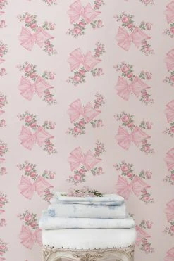 LoveShackFancy Home Decor Rosa Beaux Wallpaper