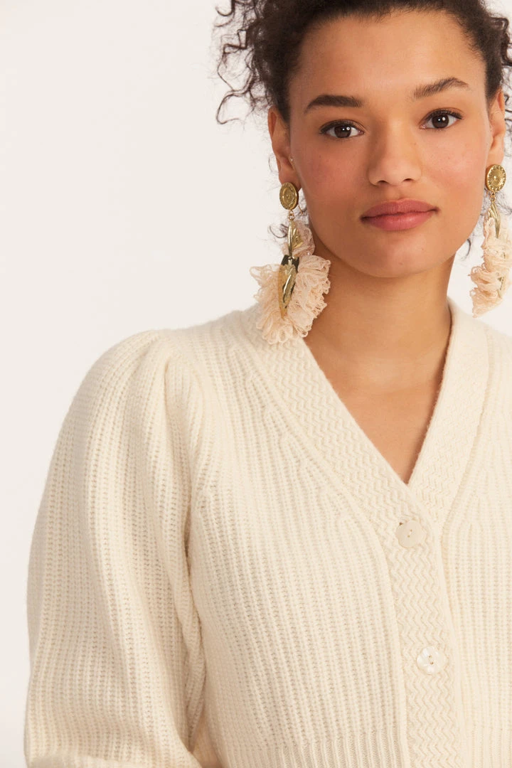 LoveShackFancy Tops Avignon Cropped Cardigan Sweater 4 LoveShackFancy Tops Avignon Cropped Cardigan Sweater