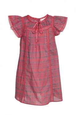 LoveShackFancy Little Girls Girls Flutter Sleeve Mini Gown