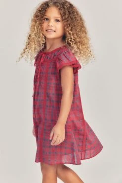LoveShackFancy Little Girls Girls Flutter Sleeve Mini Gown