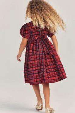 LoveShackFancy Girls Plaid Holly Dress Little Girls