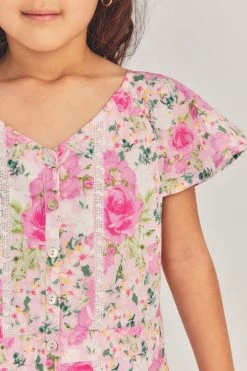 LoveShackFancy Girls Mini Victorian Maxi Dress