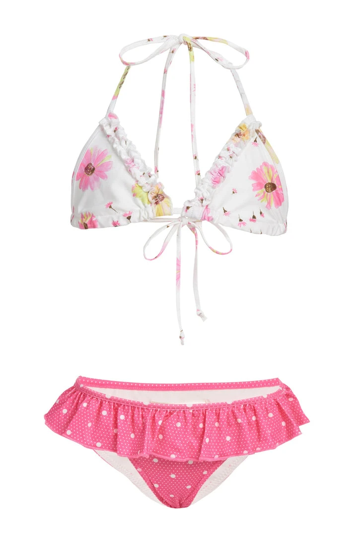 LoveShackFancy Little Girls Girls Mini Harbor Bikini Set 3 LoveShackFancy Little Girls Girls Mini Harbor Bikini Set