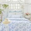 LoveShackFancy Bedding Palm Beach Rose Duvet Cover And Sham Set - SLATE BLUE DREAM 1 LoveShackFancy Bedding Palm Beach Rose Duvet Cover And Sham Set - SLATE BLUE DREAM