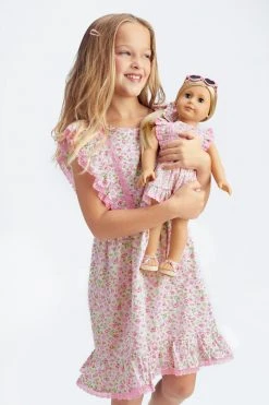 LoveShackFancy X American Girl Girls Floral Flutter Day Dress