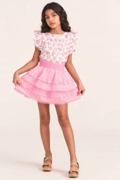 LoveShackFancy X American Girl Girls Rosy Ruffle Billie Skirt