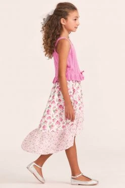 LoveShackFancy X American Girl Girls Floral Flutter Skirt