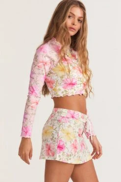 LSF LoveShackFancy X Hurley Cropped Rashguard 11 LSF LoveShackFancy X Hurley Cropped Rashguard