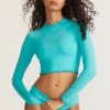 LSF LoveShackFancy X Hurley Rhinestone Rashguard - TURQUOISE Swim