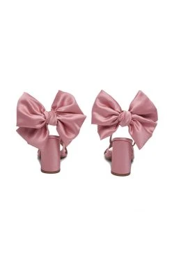 LoveShackFancy Shoes Merle Bow Heels
