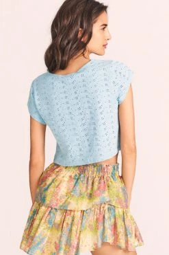 LoveShackFancy Tops Rubin Cropped Tee