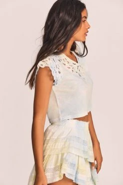 LoveShackFancy Rubin Lace Tee 8 LoveShackFancy Rubin Lace Tee