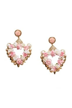 LSF LoveShackFancy X Lova Dolce Vita Heart Flower Earrings