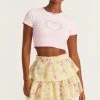 LSF Skirts Ruffle Mini Skirt - BRIGHT AZALEA 2 LSF Skirts Ruffle Mini Skirt - BRIGHT AZALEA