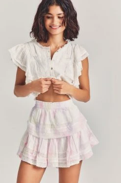 LoveShackFancy Ruffle Mini Skirt
