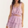 LoveShackFancy Ruffle Mini Skirt - WISTERIA Skirts