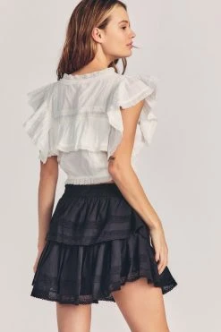 LoveShackFancy Ruffle Mini Skirt