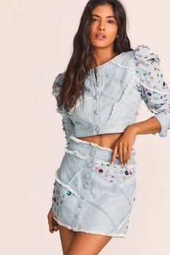 LoveShackFancy Cayde Mini Skirt Skirts