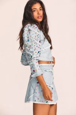 LoveShackFancy Cayde Mini Skirt Skirts