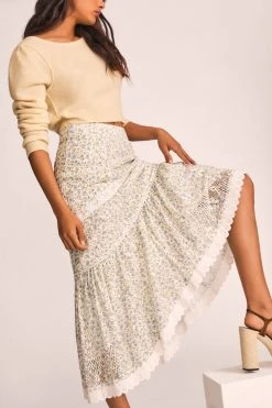 LoveShackFancy Sisto Midi Skirt