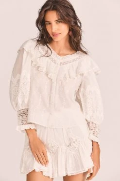 LoveShackFancy Bunnie Blouse Tops