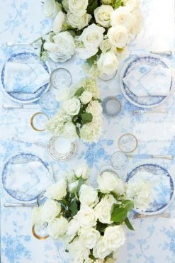 LoveShackFancy Linen Tablecloth Tablescape
