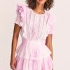 LoveShackFancy Dresses Natasha Mini Dress - PEONY PINK