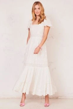 LoveShackFancy Norma Midi Dress
