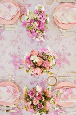 LoveShackFancy Linen Tablecloth Tablescape