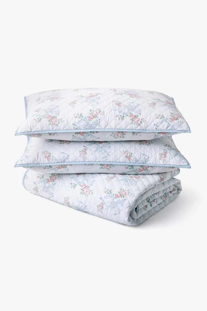 LoveShackFancy Rosa Beaux Quilt & Sham Set 6 LoveShackFancy Rosa Beaux Quilt & Sham Set