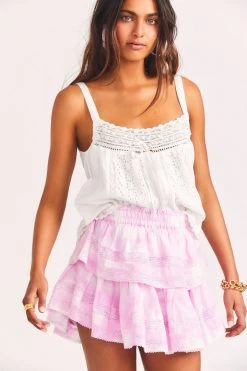 LoveShackFancy Skirts Ruffle Mini Skirt