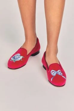 LoveShackFancy X Stubbs & Wootton Rose Bow Slipper