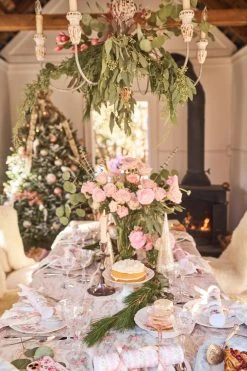 LoveShackFancy Linen Tablecloth Tablescape