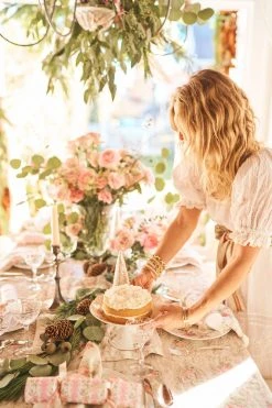 LoveShackFancy Linen Tablecloth Tablescape